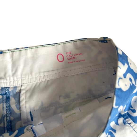 Lilly Pulitzer The Callahan 5” Short Tusk In The Sun Blue White Size 0 - Picture 5 of 6